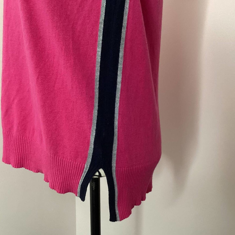 JC Penney Barbie Pink Cotton Wool Blend Pullover Sweater Stripes Sz Large Flawed - Picture 5 of 13